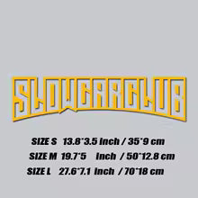 1Pcs SLOW CAR CLUB JDM Decal