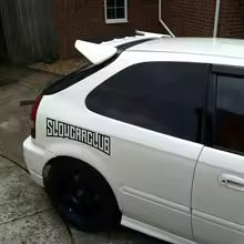 1Pcs SLOW CAR CLUB JDM Decal