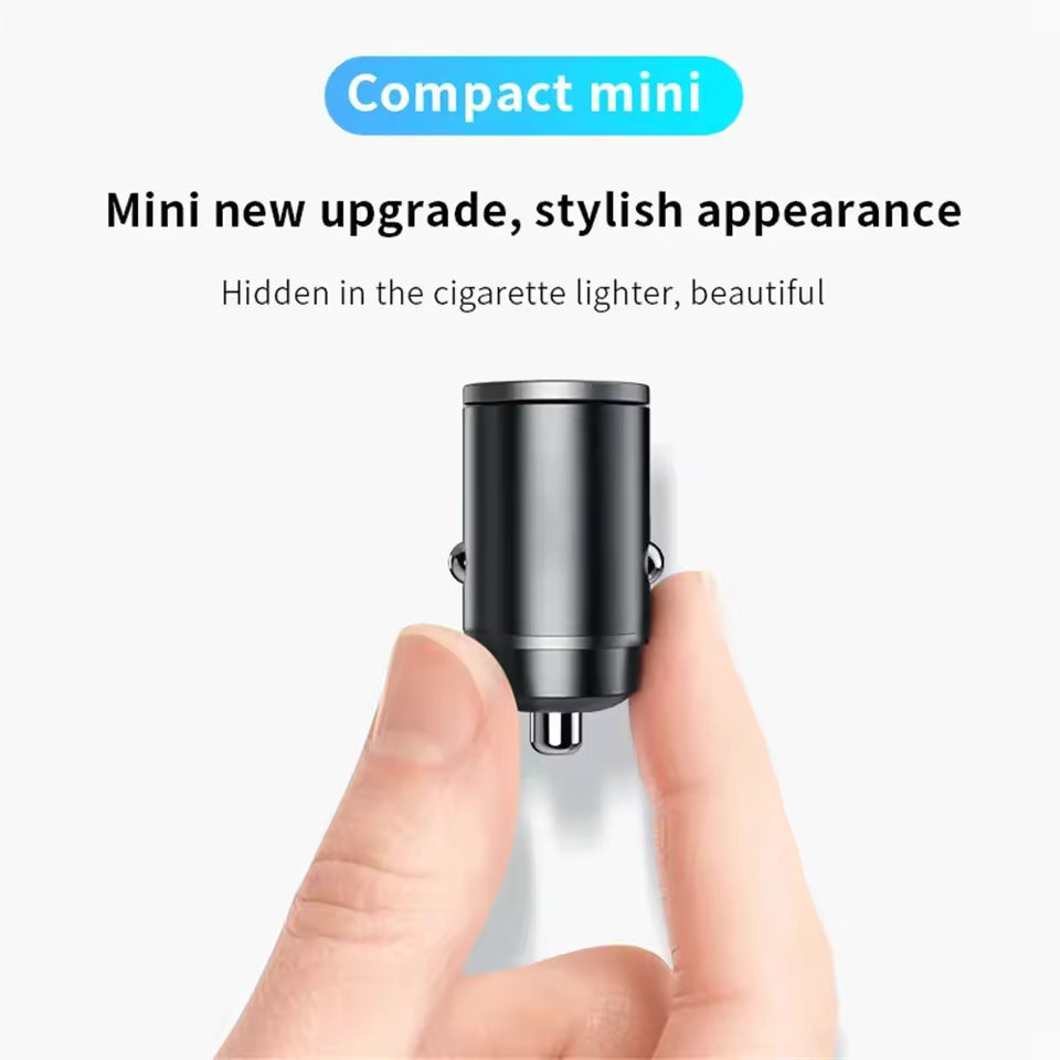 Mini 100W PD QC Pull Ring Fast Charging Car Charger USB C